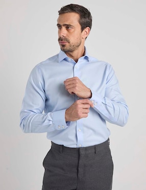 Camisa de vestir charles tyrwhitt de algodón manga larga para hombre