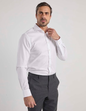 Camisa de vestir charles tyrwhitt de algodón manga larga para hombre