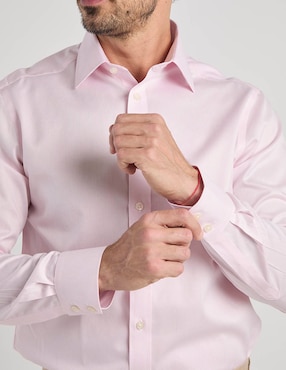Camisa de vestir charles tyrwhitt de algodón manga larga para hombre