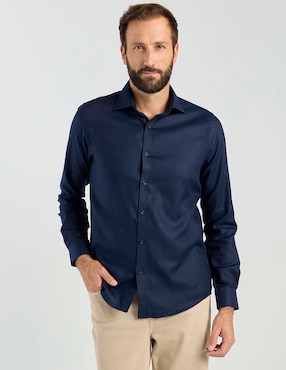 Camisa de vestir Jbe manga larga para hombre