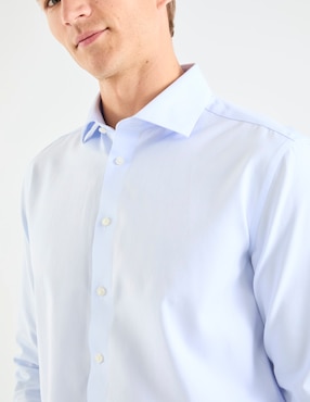 Camisa casual Calderoni de algodón manga larga para hombre