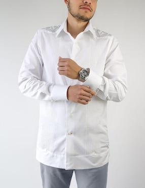 Guayabera manga larga Maauad para hombre