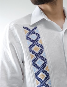 Guayabera manga larga Maauad para hombre