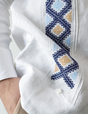 Guayabera manga larga Maauad para hombre
