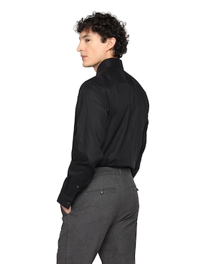 Camisa de vestir Calvin Klein de algodón manga larga para hombre