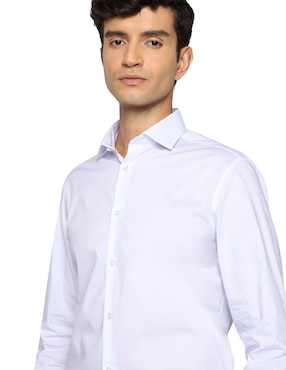 Camisa formal Calvin Klein de algodón manga larga para hombre