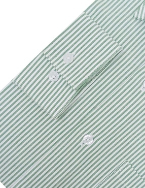 Camisa de vestir JBE de algodón manga larga para hombre