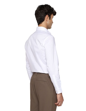 Camisa formal Calvin Klein de algodón manga larga para hombre