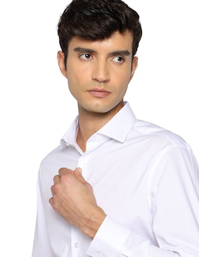 Camisa formal Calvin Klein de algodón manga larga para hombre