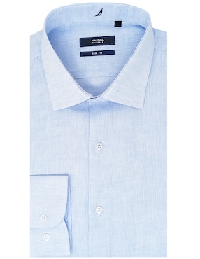 Camisa de vestir Nautica de lino manga larga para hombre