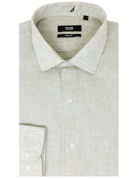 Camisa de vestir Nautica de lino manga larga para hombre