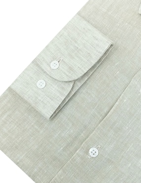 Camisa de vestir Nautica de lino manga larga para hombre