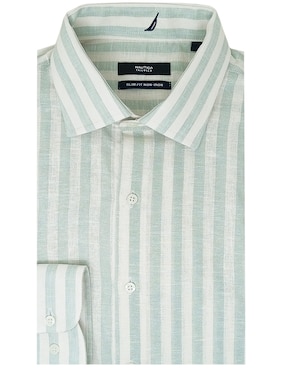Camisa de vestir Nautica de algodón manga larga para hombre