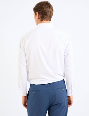 Camisa formal Zanetti de bambú manga larga para hombre