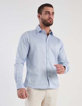 Camisa de vestir Elemento Uomo manga larga para hombre
