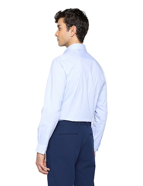 Camisa formal Michael Kors de algodón manga larga para hombre
