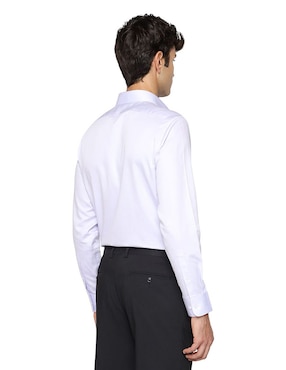 Camisa formal Calvin Klein de algodón manga larga para hombre