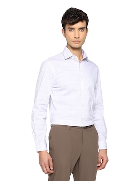 Camisa formal Michael Kors de algodón manga larga para hombre