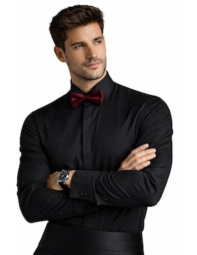 Camisa de vestir Michel Blanc manga larga para hombre