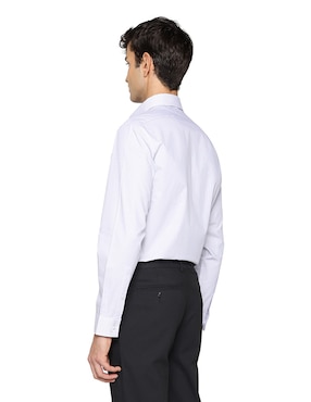 Camisa formal Calvin Klein de algodón manga larga para hombre
