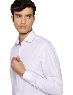 Camisa formal Calvin Klein de algodón manga larga para hombre