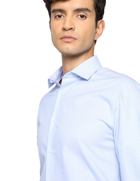 Camisa formal Calvin Klein de algodón manga larga para hombre