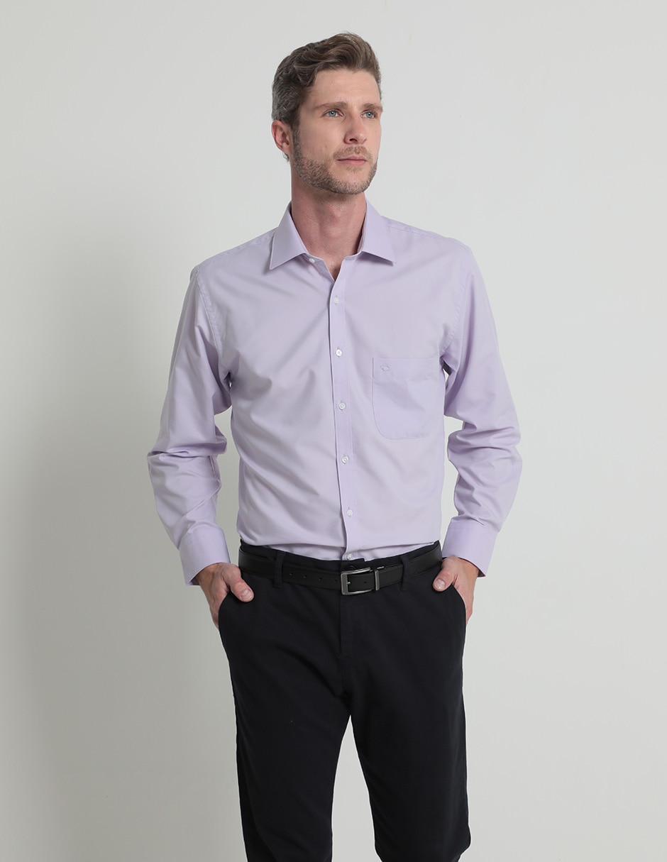 Camisa de vestir manga larga para hombre