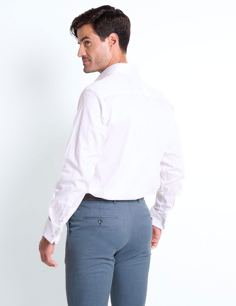 Camisa de vestir de algodón manga larga para hombre 2