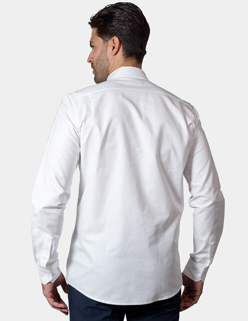 Camisa de vestir de algodón manga larga para hombre 2