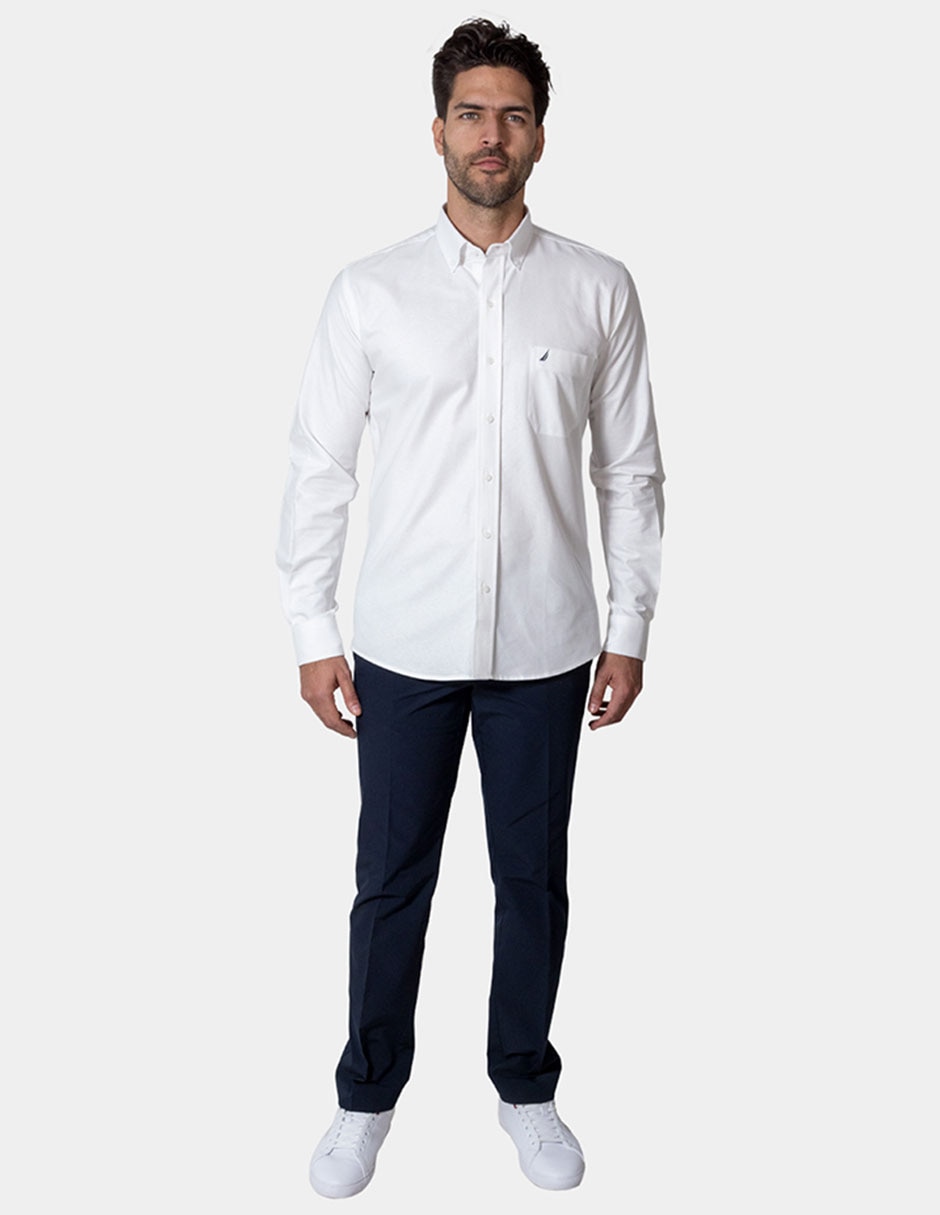 Camisa de vestir de algodón manga larga para hombre 3