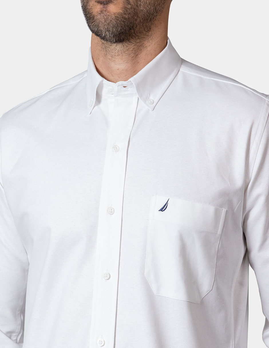 Camisa de vestir de algodón manga larga para hombre 4