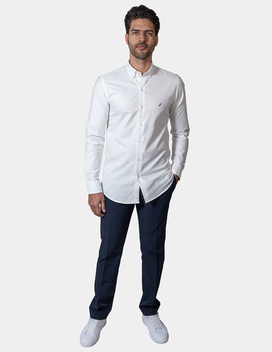 Camisa de vestir de algodón manga larga para hombre 3