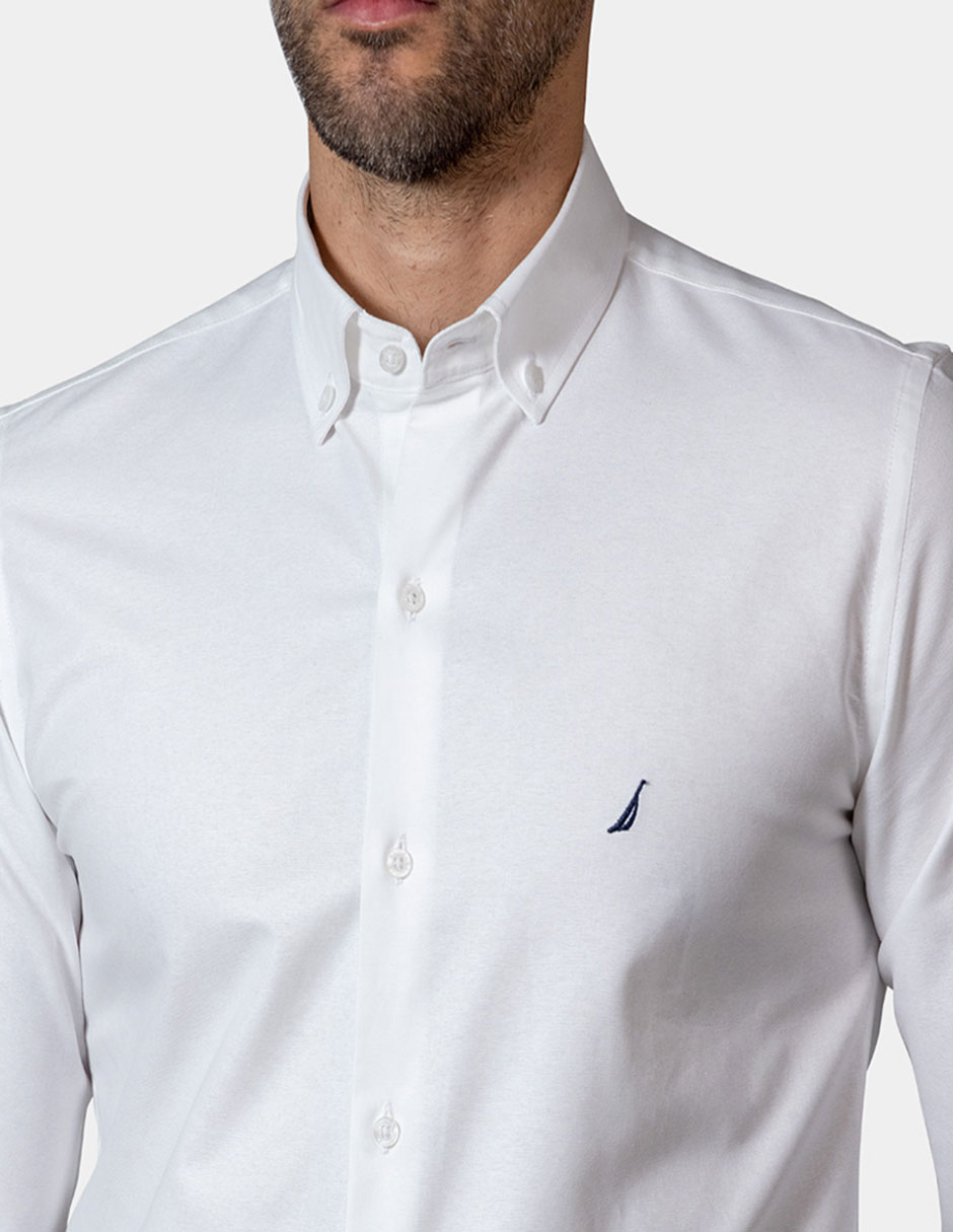 Camisa de vestir de algodón manga larga para hombre 4