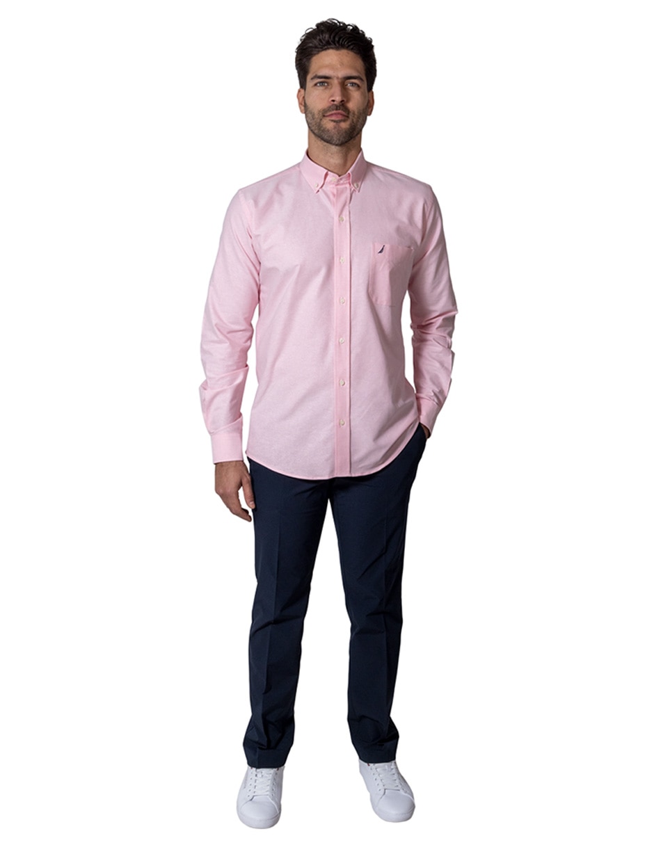 Camisa de vestir de algodón manga larga para hombre 3