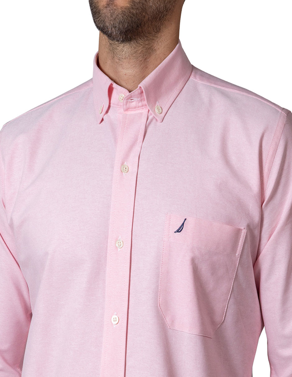 Camisa de vestir de algodón manga larga para hombre 4