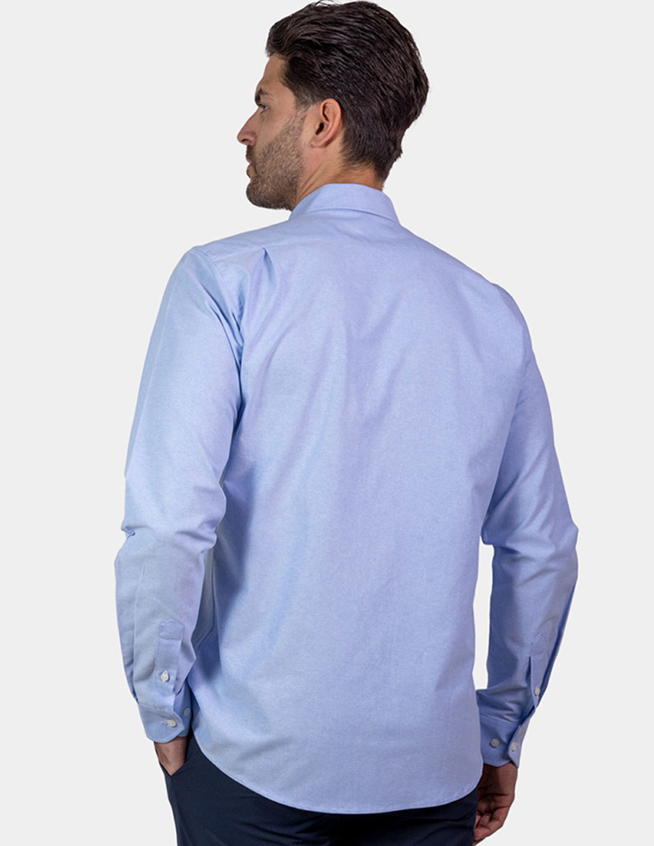 Camisa de vestir de algodón manga larga para hombre 2