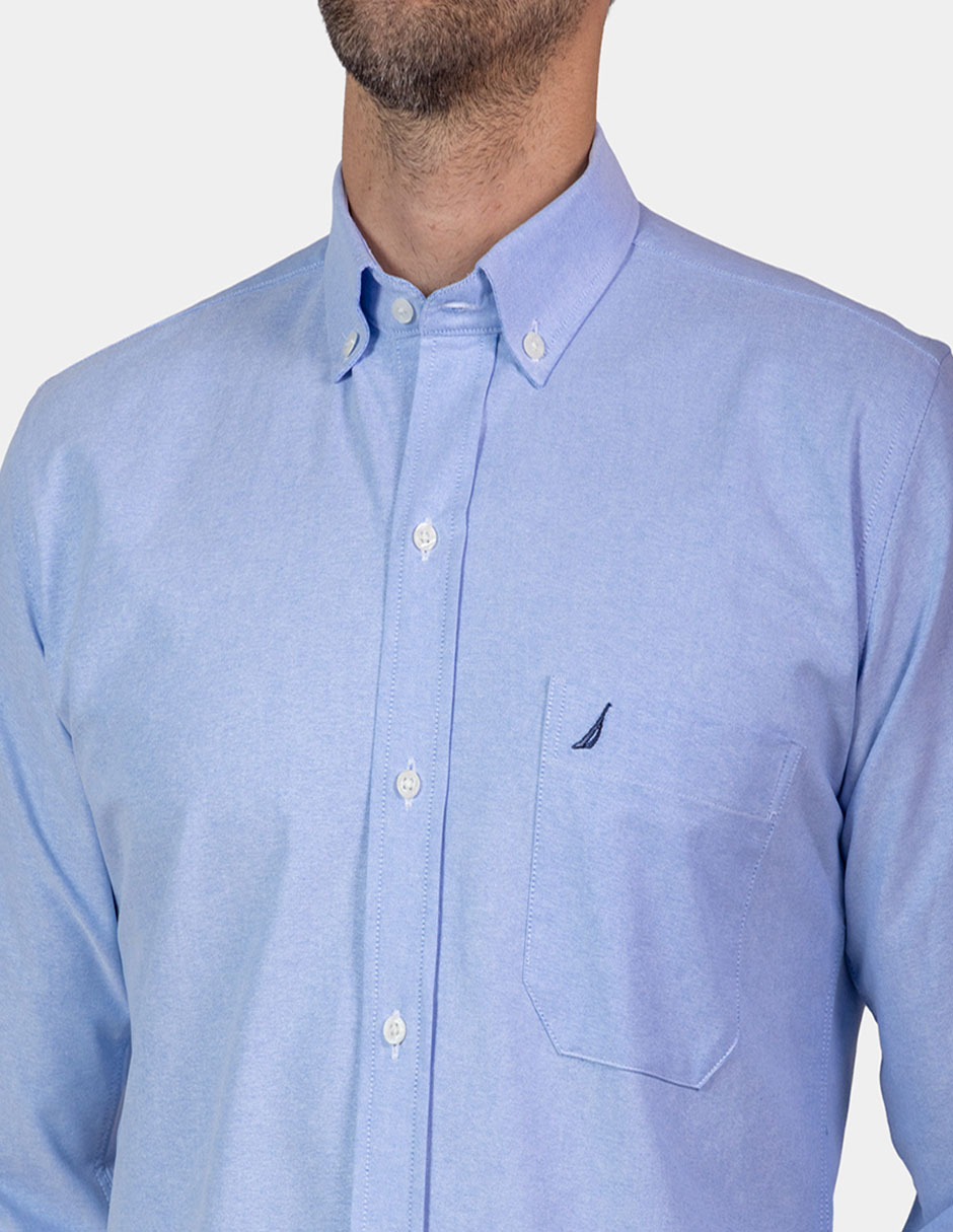 Camisa de vestir de algodón manga larga para hombre 4