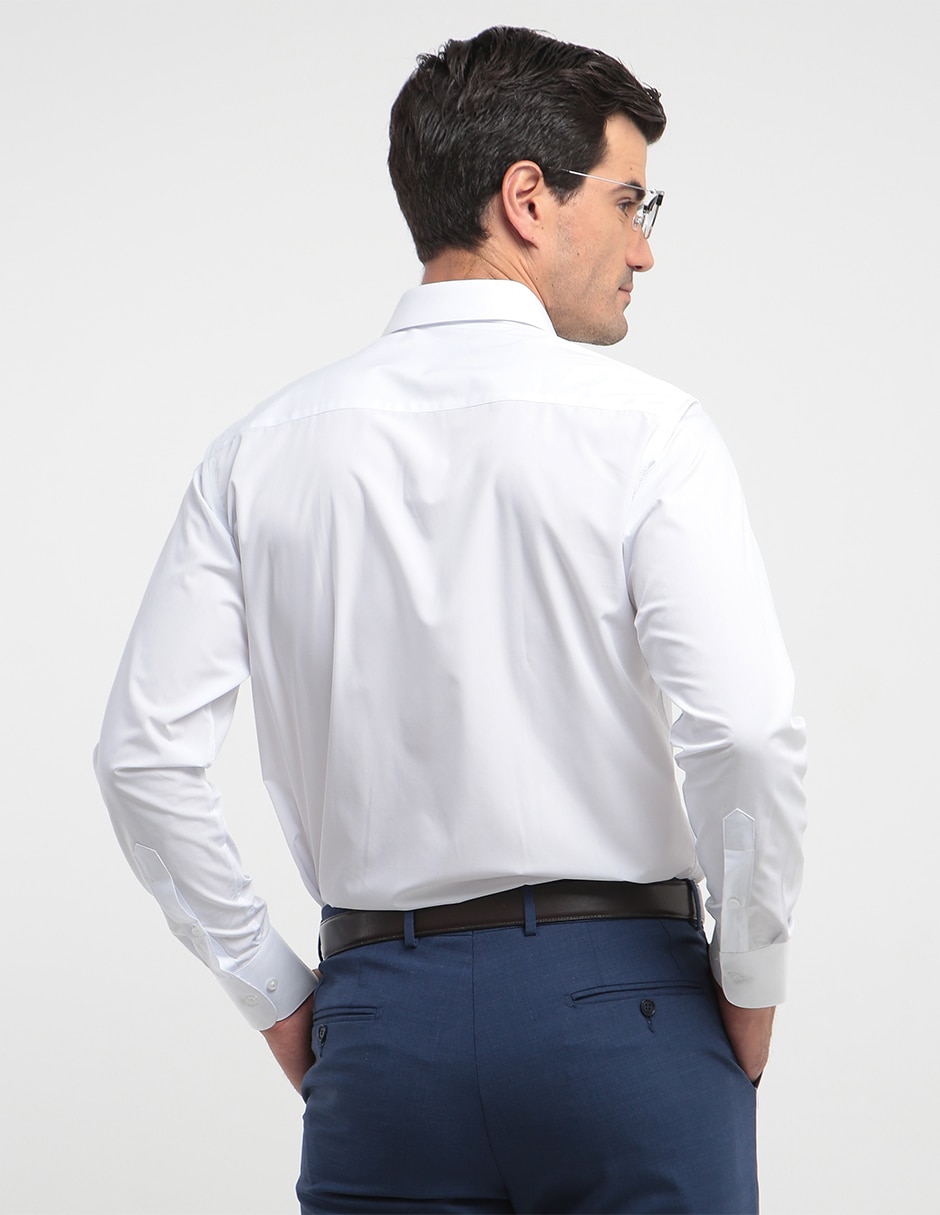 Camisa de vestir de bambú manga larga para hombre 2