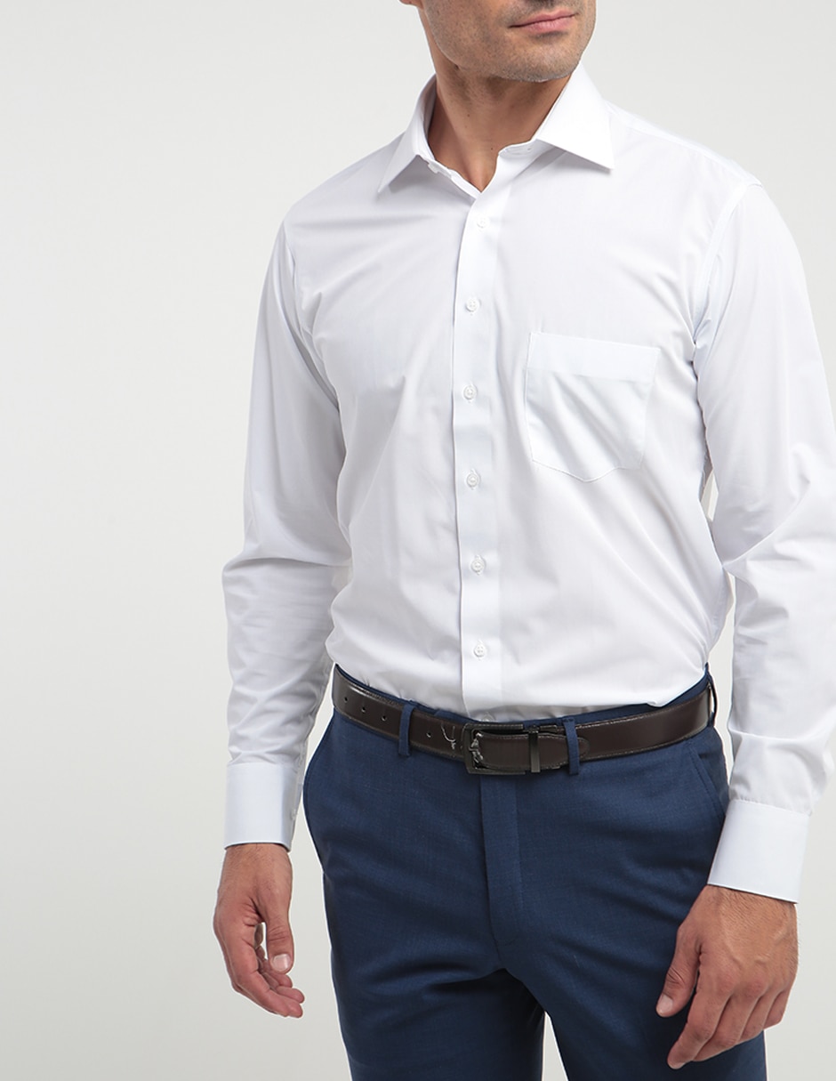 Camisa de vestir de bambú manga larga para hombre 4