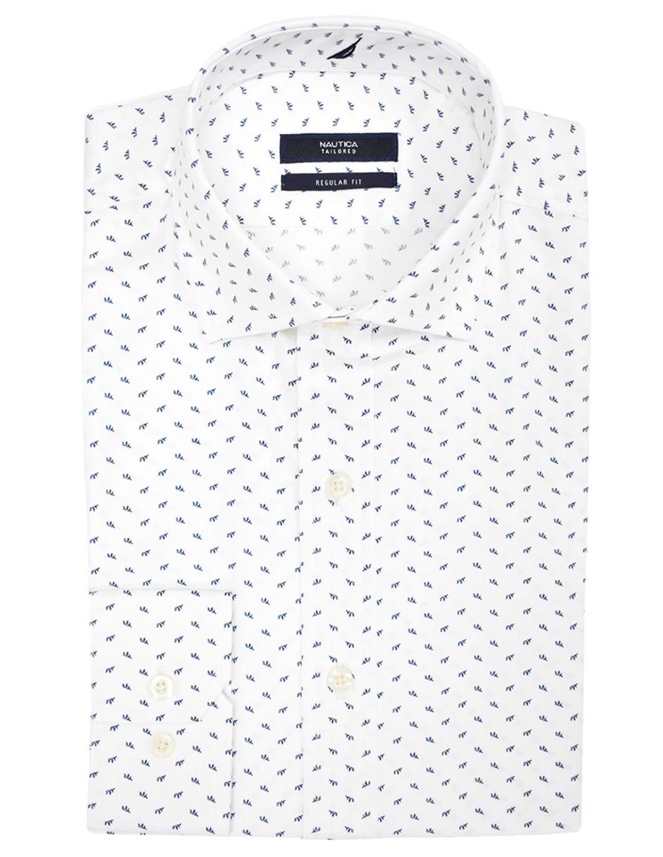 camisa nautica blanca manga larga