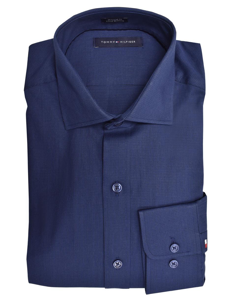 camisa de vestir azul marino