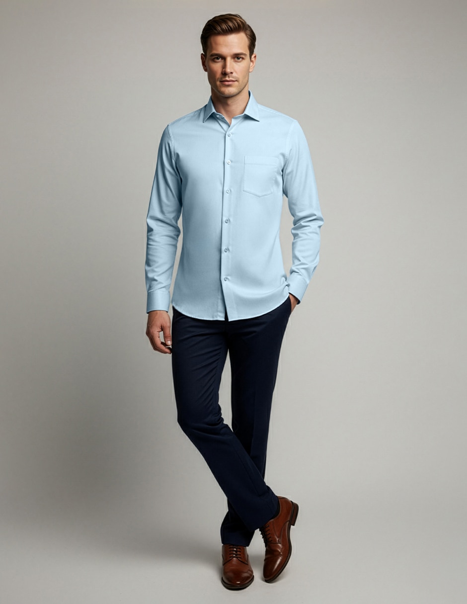 Camisa de vestir manga larga para hombre 2