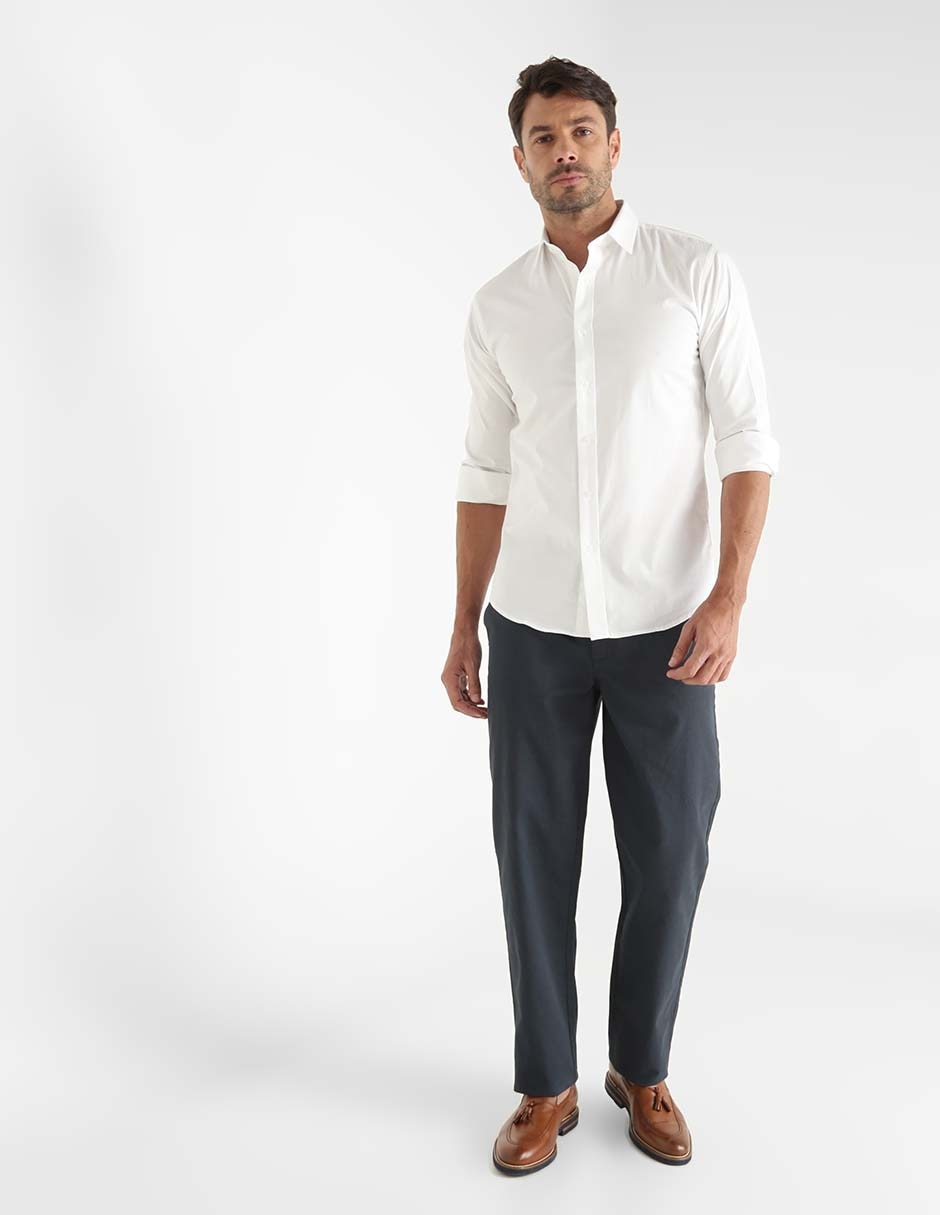 Camisa de vestir de algodón manga larga para hombre 3