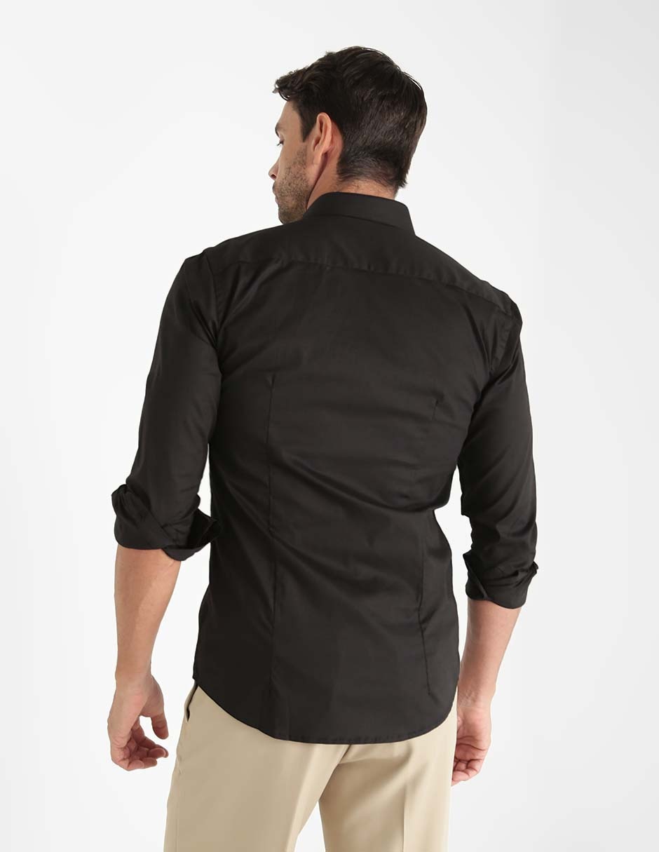 Camisa de vestir de algodón manga larga para hombre 2