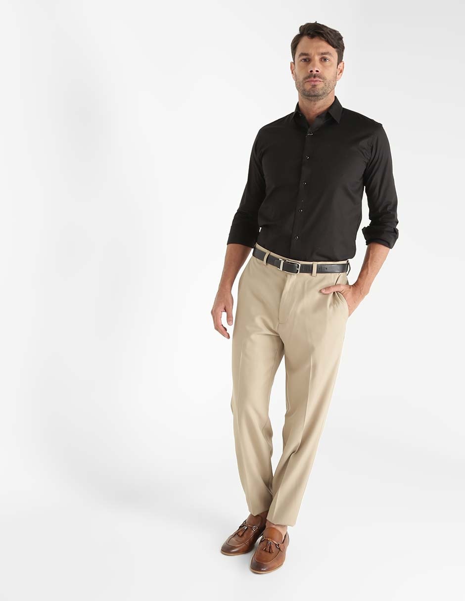 Camisa de vestir de algodón manga larga para hombre 3