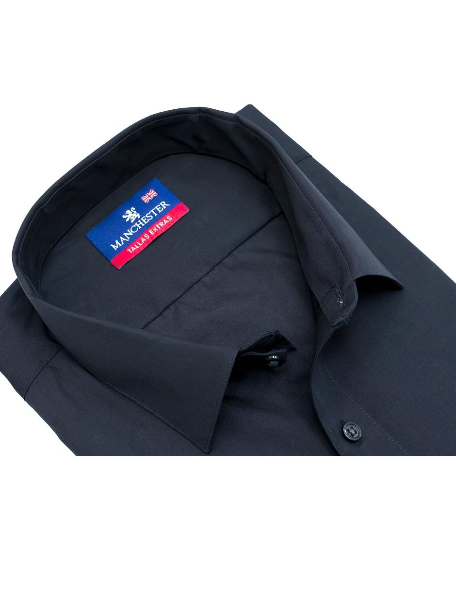 CAMISA MANCHESTER LIS, 19.5 4-5, NEGRO
