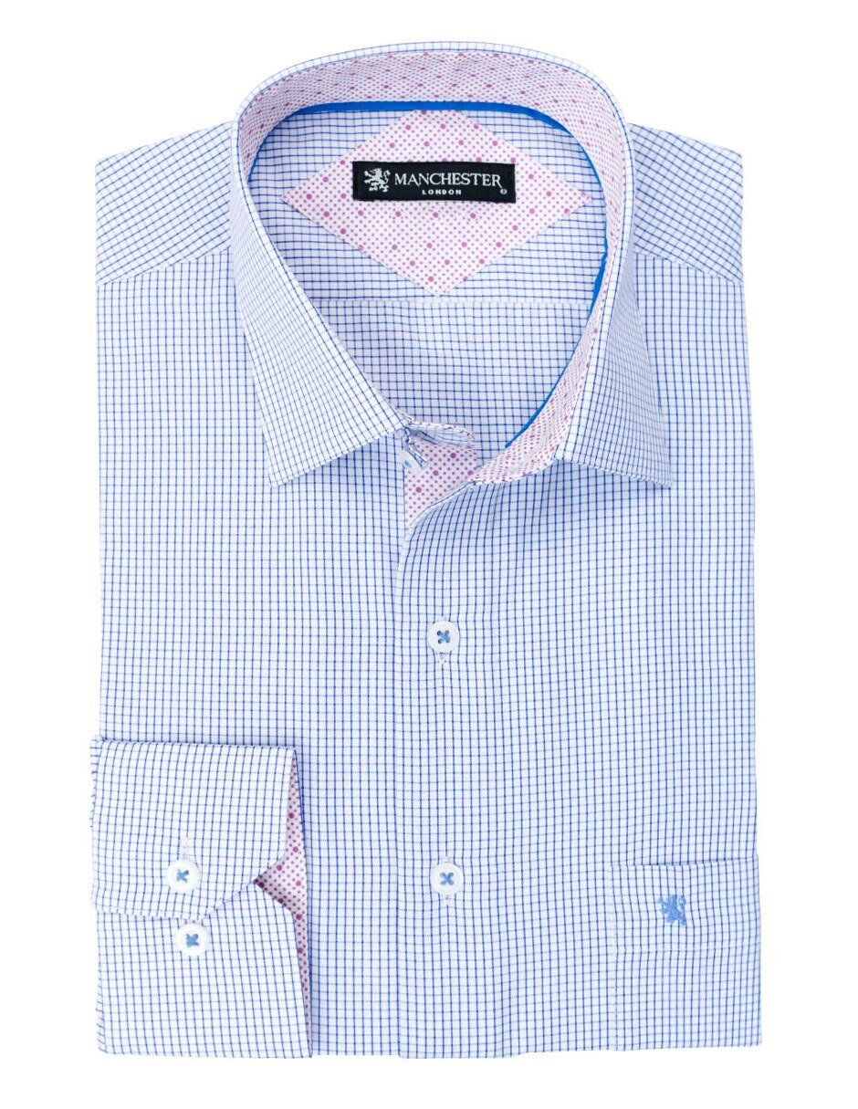 Camisa de vestir Manchester manga larga para hombre Camisa de vestir Manchester manga larga para hombre