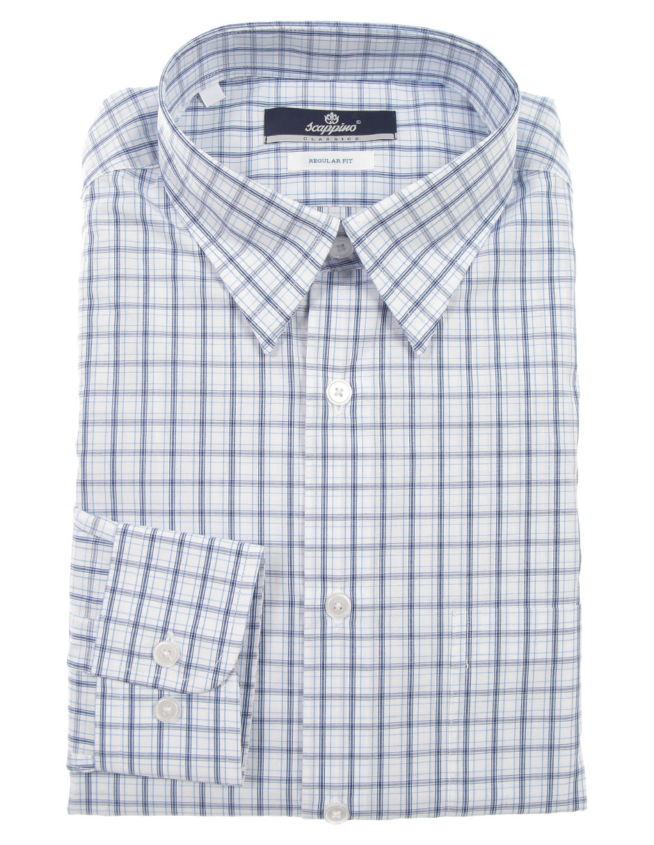 Camisa de vestir de algodón manga larga para hombre 1
