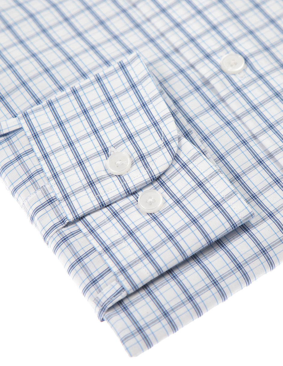 Camisa de vestir de algodón manga larga para hombre