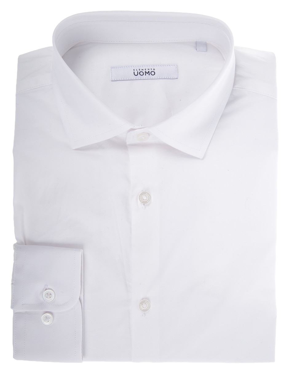 Camisa de vestir de algodón manga larga para hombre 1